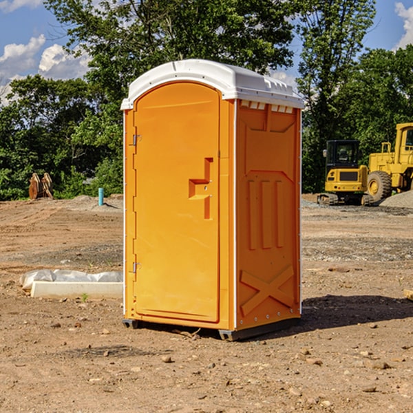 how often are the portable toilets cleaned and serviced during a rental period in Goehner